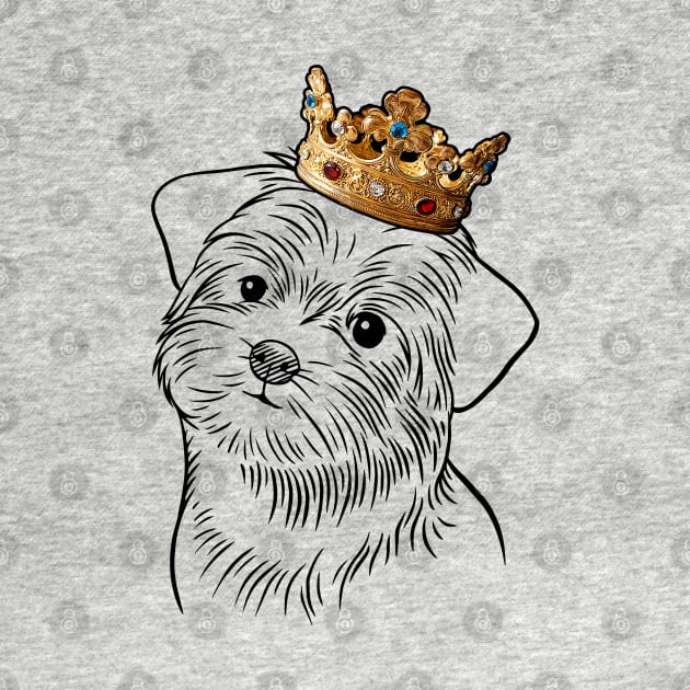 Morkie Dog King Queen Wearing Crown by millersye